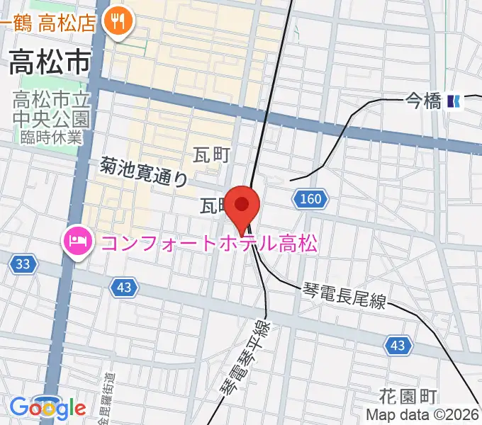 高松フェストハレの地図