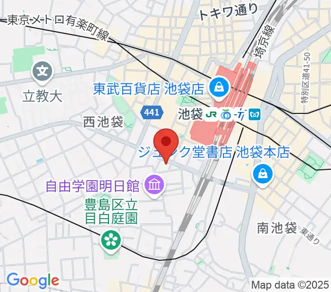 池袋Hoteyesの地図