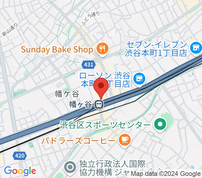 幡ヶ谷36°5の地図