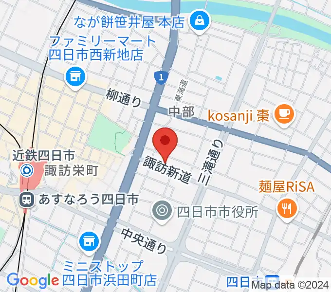 四日市シックスティシックスの地図