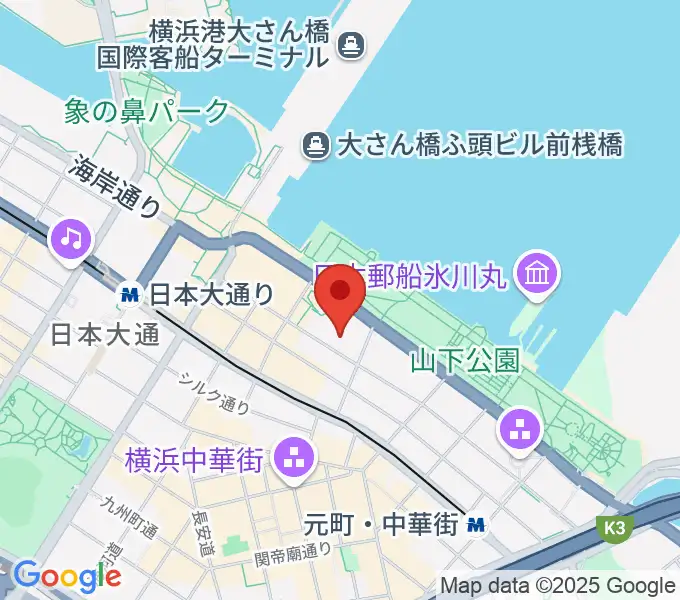 [休館]神奈川県民ホールの地図