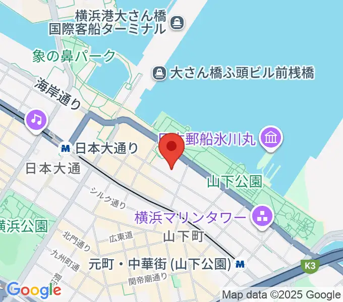 [休館]神奈川県民ホールの地図