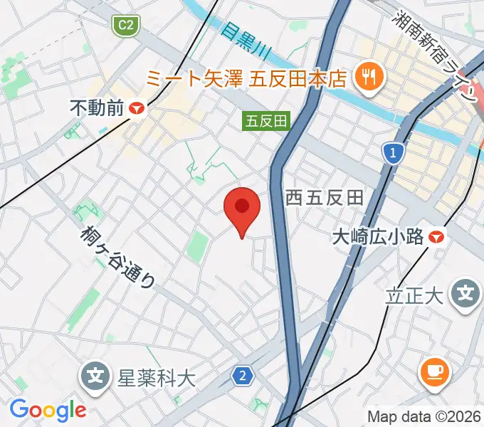 品川区立五反田文化センターの地図