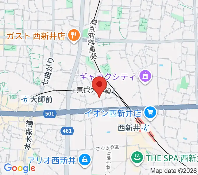 ケン・ミュージックの地図