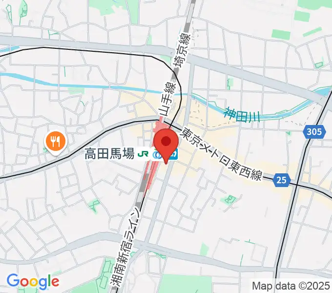 カナリアミュージックスタジオの地図