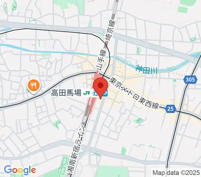 カナリアミュージックスタジオの地図