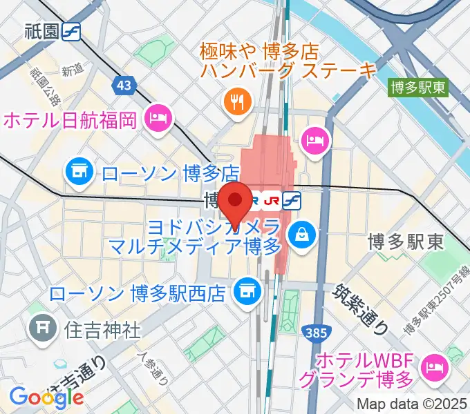 HMV&BOOKS HAKATAの地図
