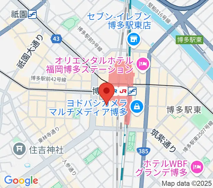 HMV&BOOKS HAKATAの地図