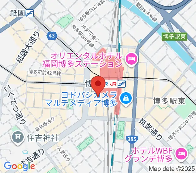 HMV&BOOKS HAKATAの地図