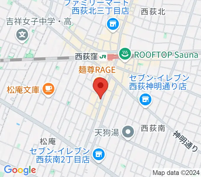 西荻窪ミントンハウスの地図