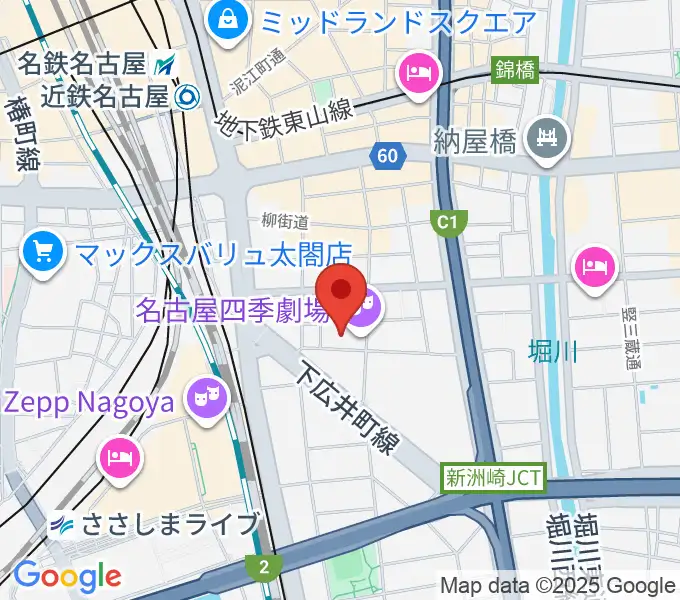 名古屋四季劇場の地図