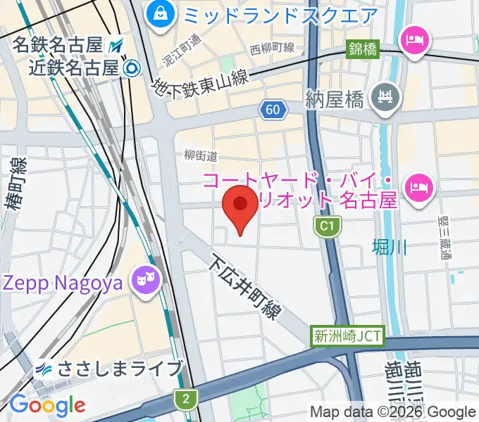 名古屋四季劇場の地図