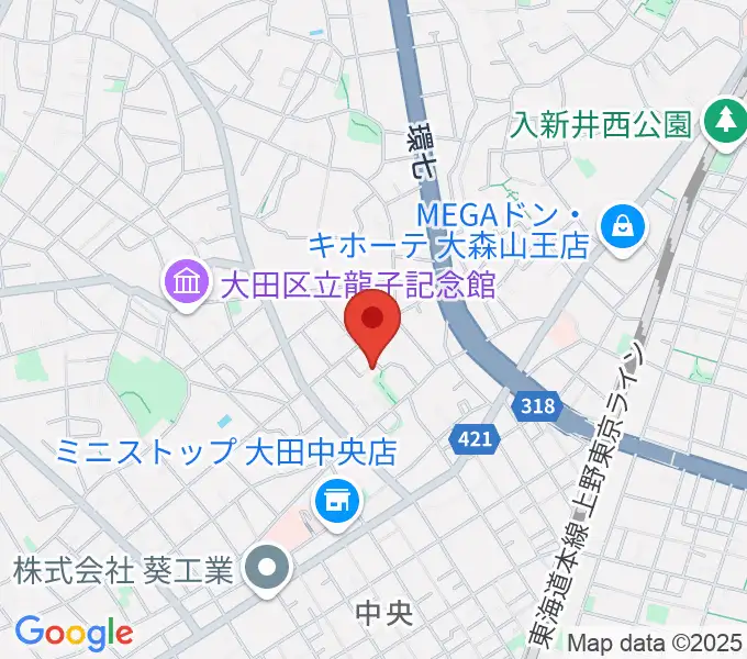 瀬山弦楽器工房の地図