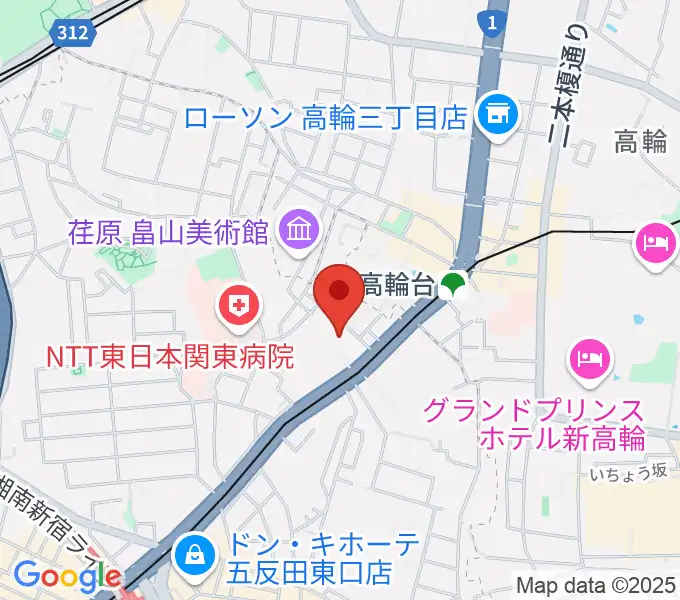 あげいし弦楽器工房の地図