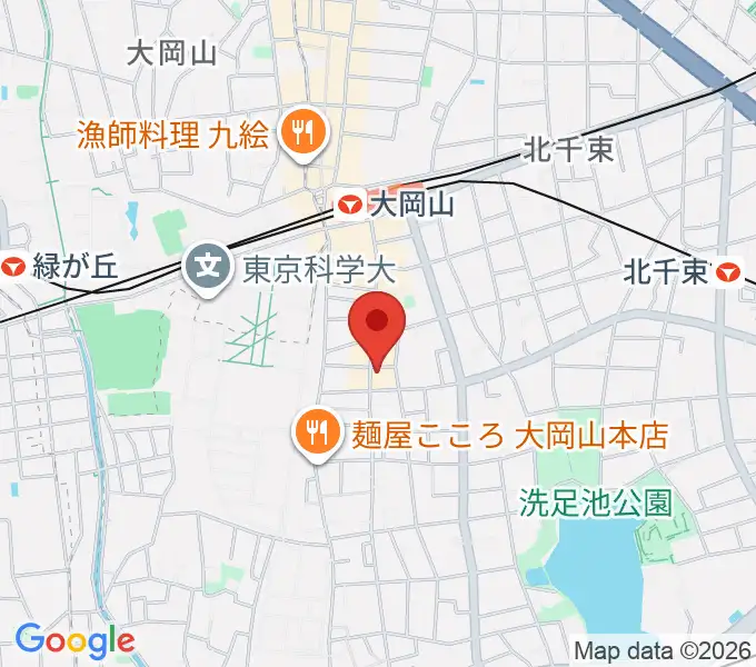大岡山グッドストックトーキョーの地図