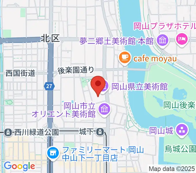 岡山県立美術館の地図