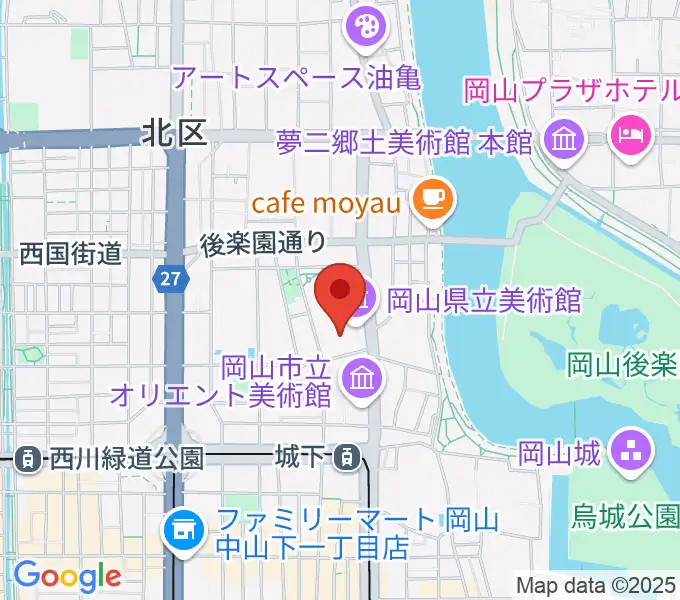 岡山県立美術館の地図
