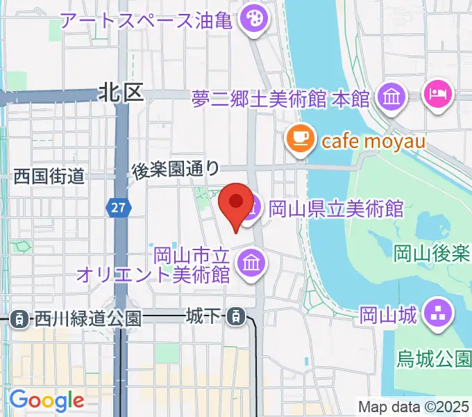 岡山県立美術館の地図