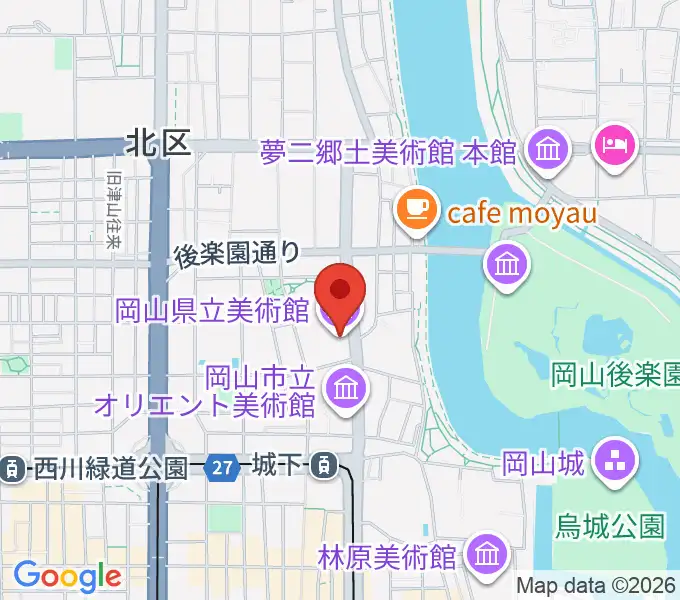 岡山県立美術館の地図