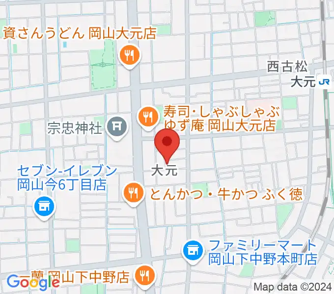 おおもとピアノサロンの地図