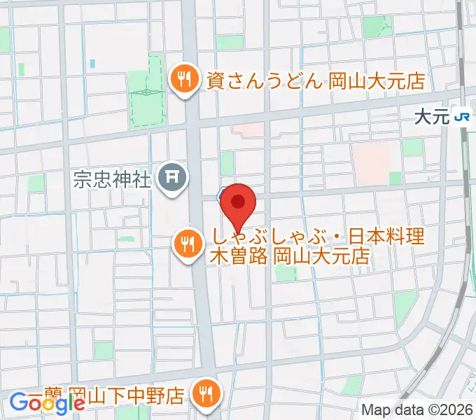 おおもとピアノサロンの地図