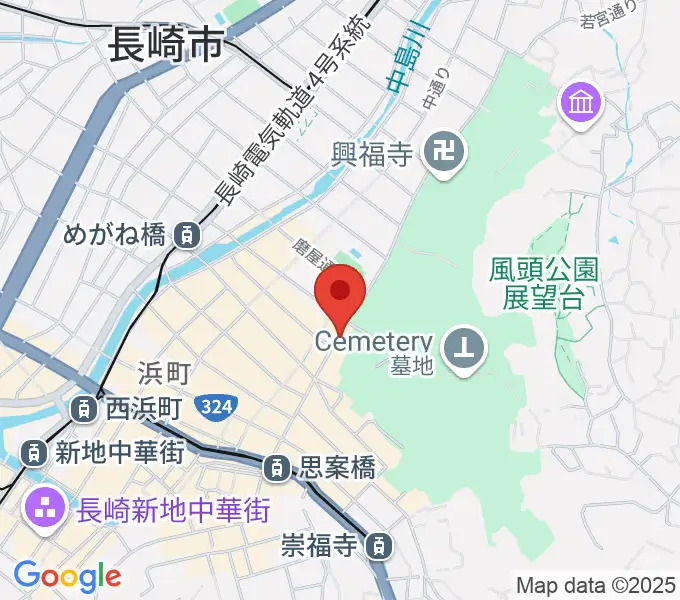 原楽器店の地図