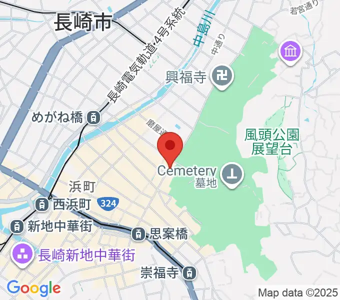 原楽器店の地図