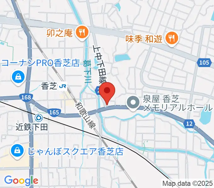 香芝cafe Pop-innの地図