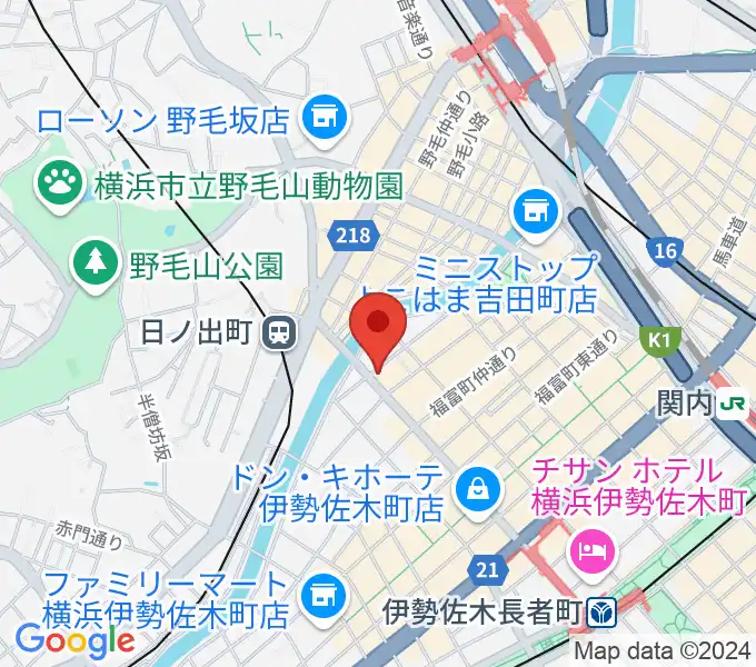 日ノ出町セラヴィの地図