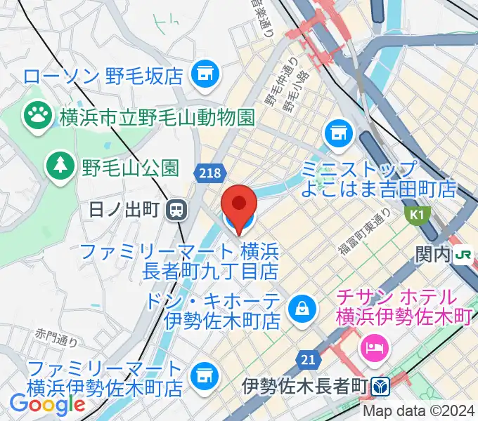 日ノ出町セラヴィの地図