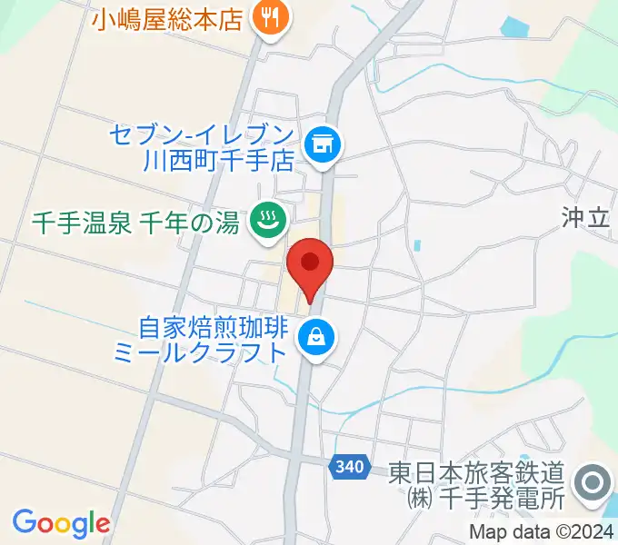 千年の森ホールの地図