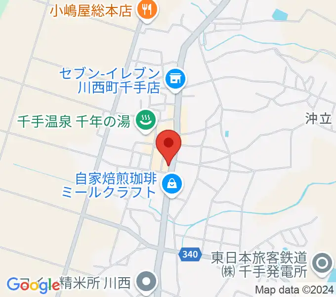 千年の森ホールの地図