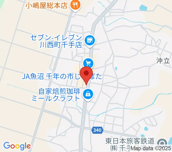 千年の森ホールの地図