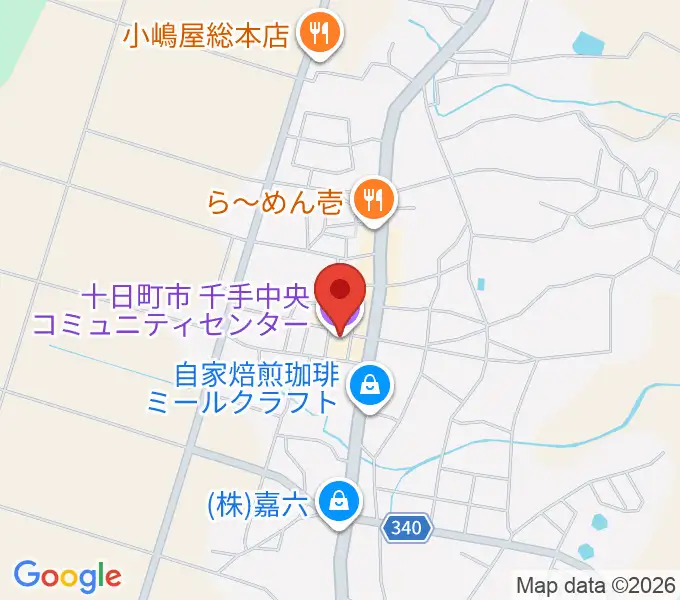 千手中央コミュニティセンターの地図