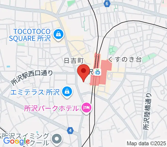 山野楽器 ワルツ所沢店の地図