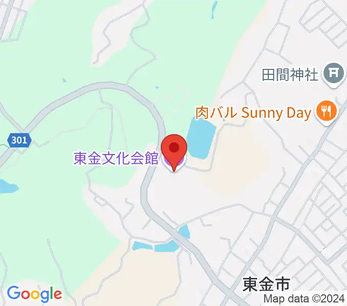 東金文化会館の地図