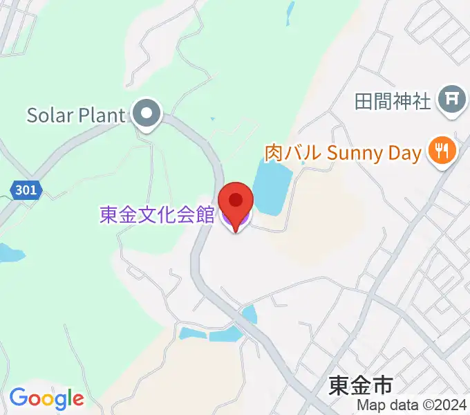 東金文化会館の地図