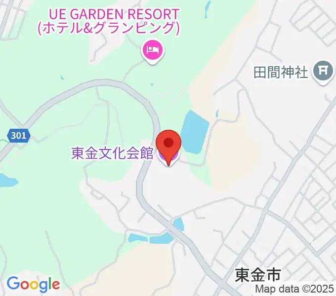 東金文化会館の地図