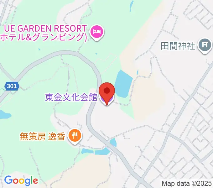 東金文化会館の地図