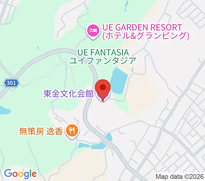 東金文化会館の地図