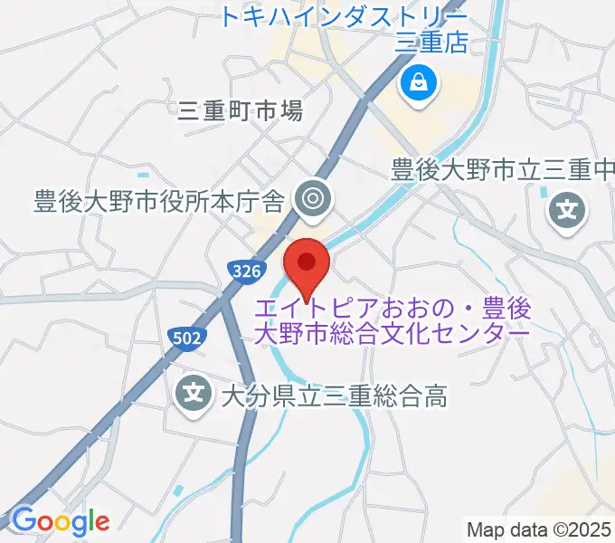 豊後大野市総合文化センター エイトピアおおのの地図