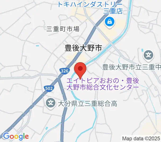 豊後大野市総合文化センター エイトピアおおのの地図