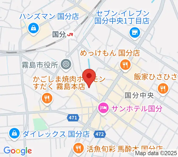 国分ハウジングホール 霧島市民会館の地図