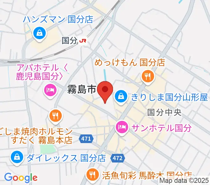 国分ハウジングホール 霧島市民会館の地図