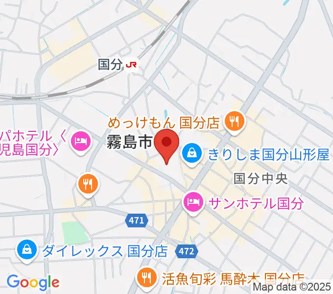国分ハウジングホール 霧島市民会館の地図