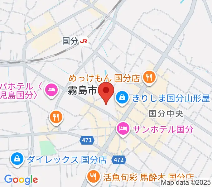 国分ハウジングホール 霧島市民会館の地図