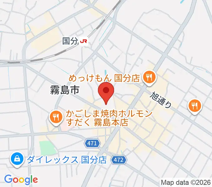 国分ハウジングホール 霧島市民会館の地図