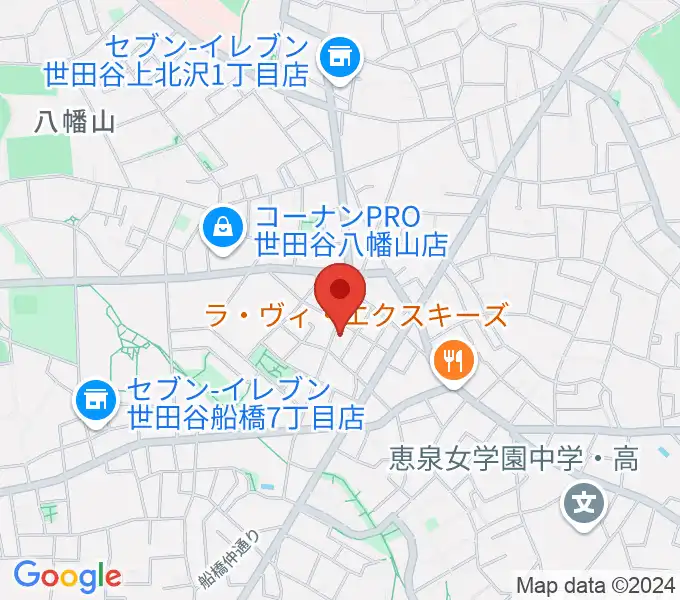 経堂ゴキゲンヤガレージの地図