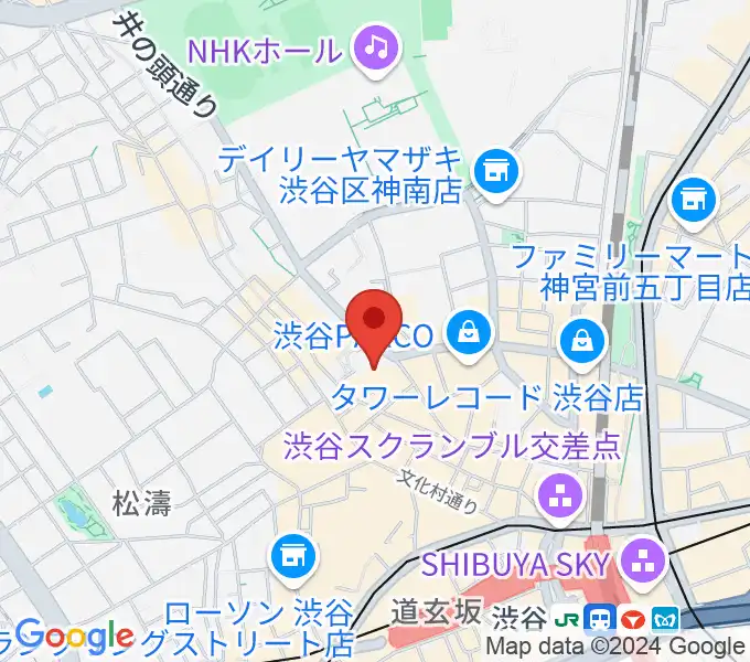 Lavocボーカル教室 渋谷校の地図