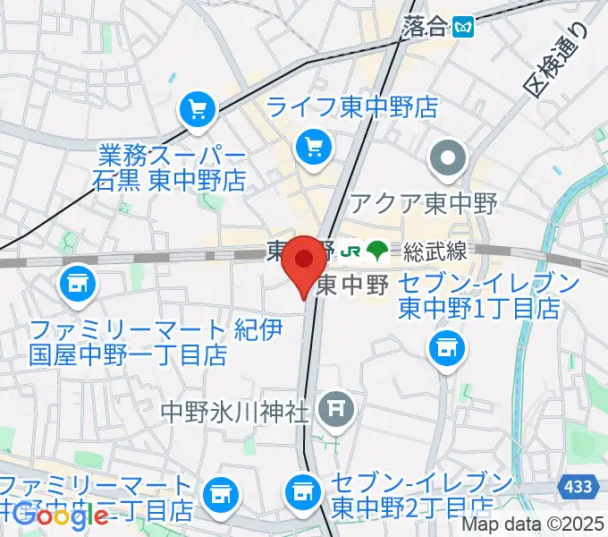 6stringsギター教室の地図